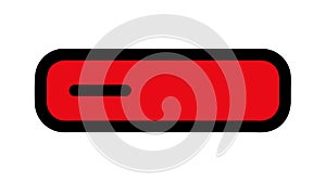 Red Button or Switch Icon, Control Interaction, vector design Generative AI