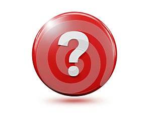 Red button with white question mark