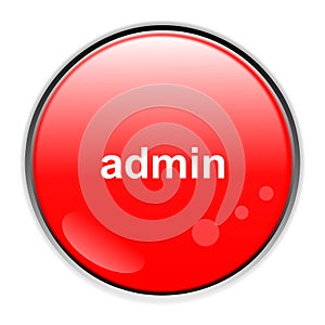 Red button with white sign admin