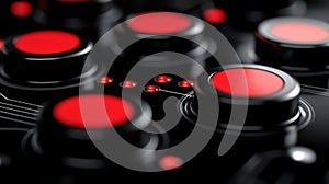 Red Buttons, Control Panel Closeup