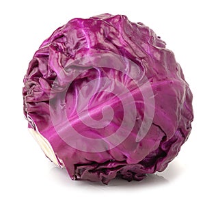 Red cabbage isolated on a white background