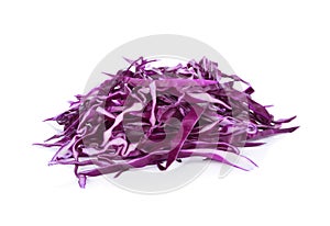 Red cabbage over white background