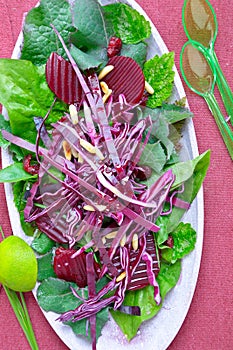 Red cabbage salad