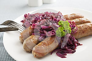 Red Cabbage and Sausage