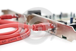 Red cable and network card