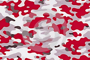 RED camouflage pattern abstract background cama photo