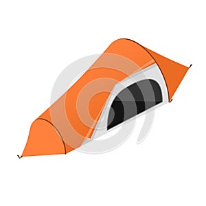 Red Camping Tent. Vector