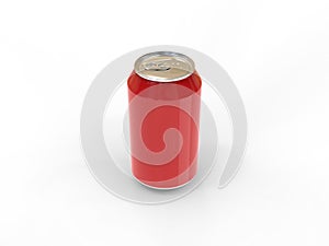Red can of colored carbonated drinks