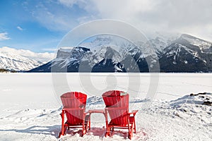 @ red Canadian chairs national park