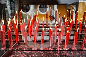 Red candle at the buddhism temple