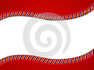 Red Candy Cane Swoosh Border