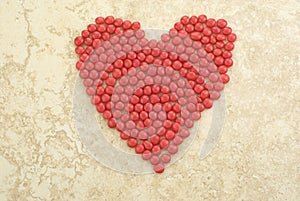 Red Candy Heart Background