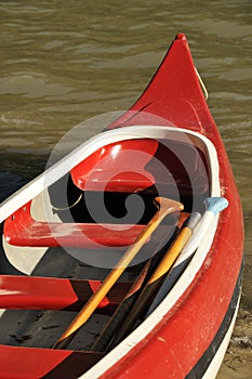 Red canoe