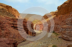 Red canyon in Eilat mountains, Israel.