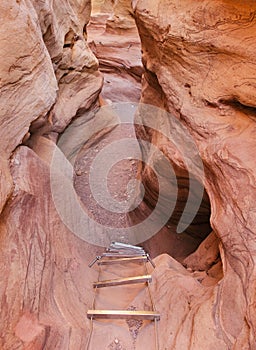 Red canyon in mountains of Eilat