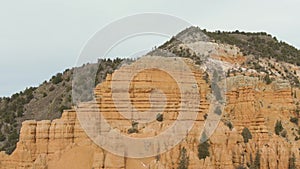 Red Canyon on Winter Day. Dixie National Forest. Utah, USA. Aerial View