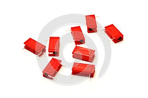 Red capacitors photo