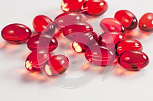 Red capsules photo
