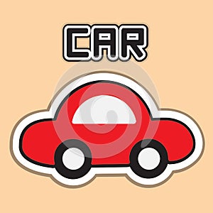 Red car cartoon