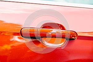 Red Car Door Handle