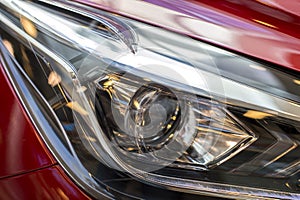 Red car front light