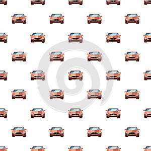 Red car, front view pattern