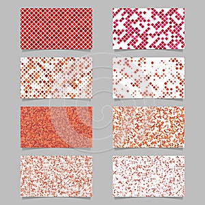 Red card background set - vector template designs