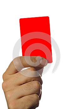 Red card with clipping path