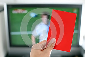Red card football punishment