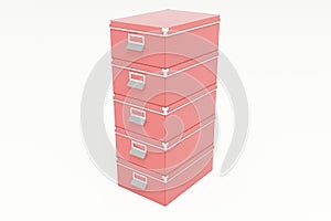 Red Cardboard Storage Boxes