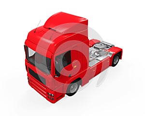 Red Cargo Delivery Truck