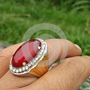 Red Carnelian Chalcedony Crystal Stone Jewellry