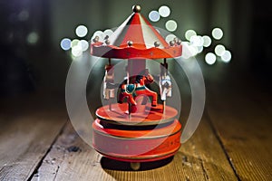 Red carousel toy