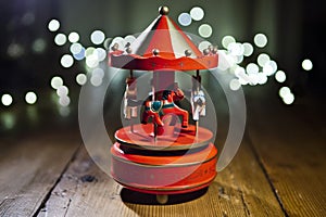 Red carousel toy