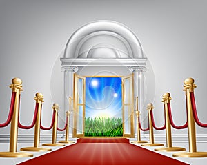 Red carpet door to your future