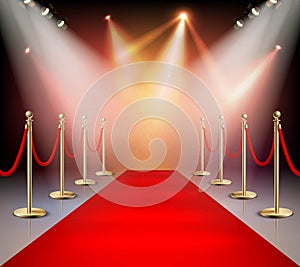 Red Carpet In Illumination Composition