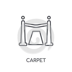 Red carpet linear icon. Modern outline Red carpet logo concept o