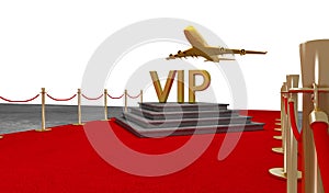 Red carpet Private jet with a Luxury vip