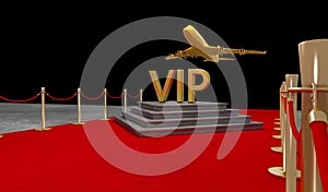 Red carpet Private jet with a Luxury vip