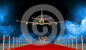 Red carpet Private jet with a Luxury vip