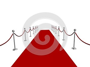 Red carpet rolled into distance