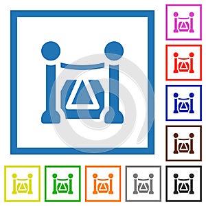 red carpet solid flat framed icons