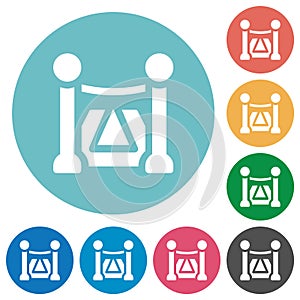 red carpet solid flat round icons