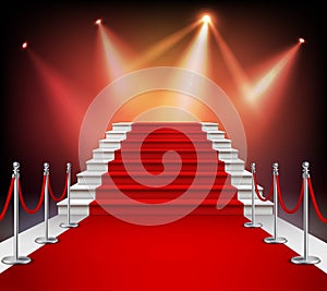 Red Carpet With Stairs photo