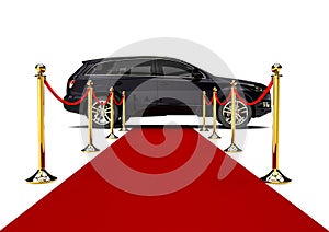 Red carpet SUV