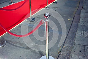 Red Carpet -  is traditionally used to mark the route taken by heads of state on ceremonial and formal occasions