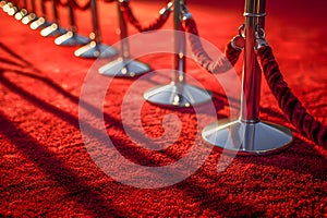 Concept Red Carpet, Velvet Rope, Red carpet and velvet rope for VIP events and glamorous occasions