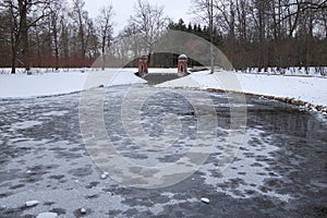 The Red Cascade and the April evening