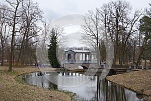 The Red Cascade and the April evening