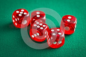 The red casino dice